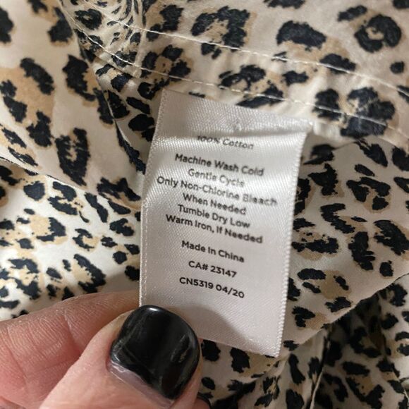 Talbots Cheetah Print Button Down Blouse - Picture 6 of 6
